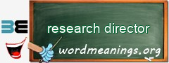 WordMeaning blackboard for research director